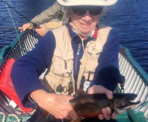 Polly and big brookie - brook trout guided trip rangeley maine