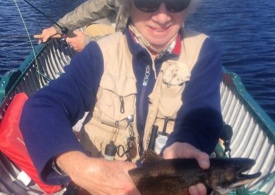 Polly and big brookie - brook trout guided trip rangeley maine