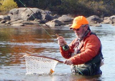 Tom Welch upper dam fly fishing rangeley
